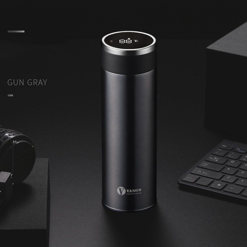 Smart Temperature Display Stainless Steel Water Bottle - 500ml