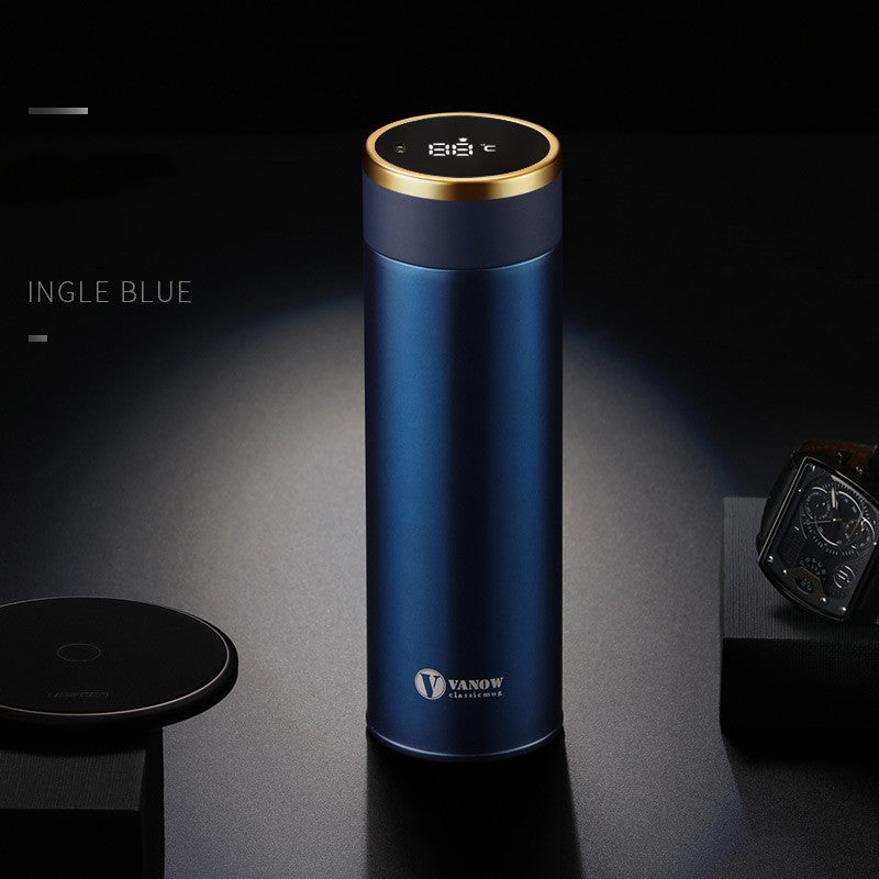 Smart Temperature Display Stainless Steel Water Bottle - 500ml