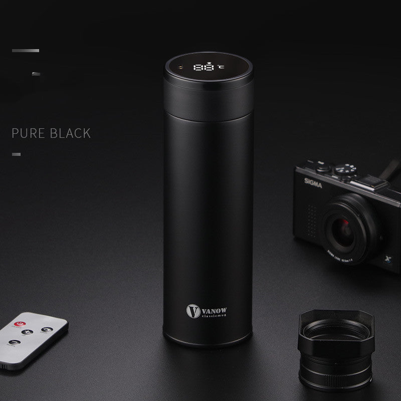 Smart Temperature Display Stainless Steel Water Bottle - 500ml