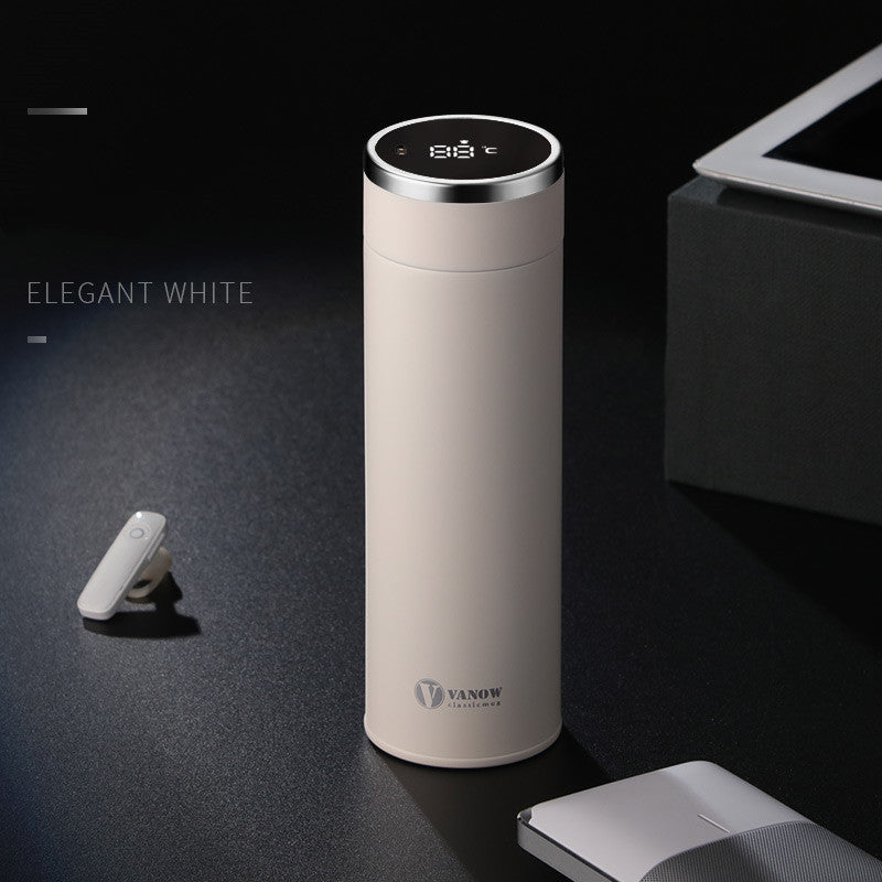 Smart Temperature Display Stainless Steel Water Bottle - 500ml