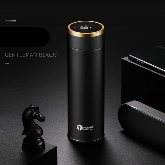 Smart Temperature Display Stainless Steel Water Bottle - 500ml